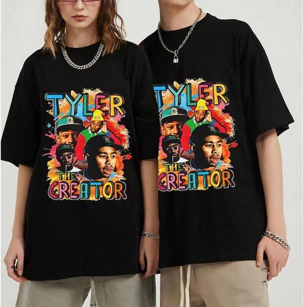 Tyler The Creator Rapper Funny Cartoon T Shirt Men Summer Casual Anime T shirt Graphic Vintage - Tyler The Creator Store