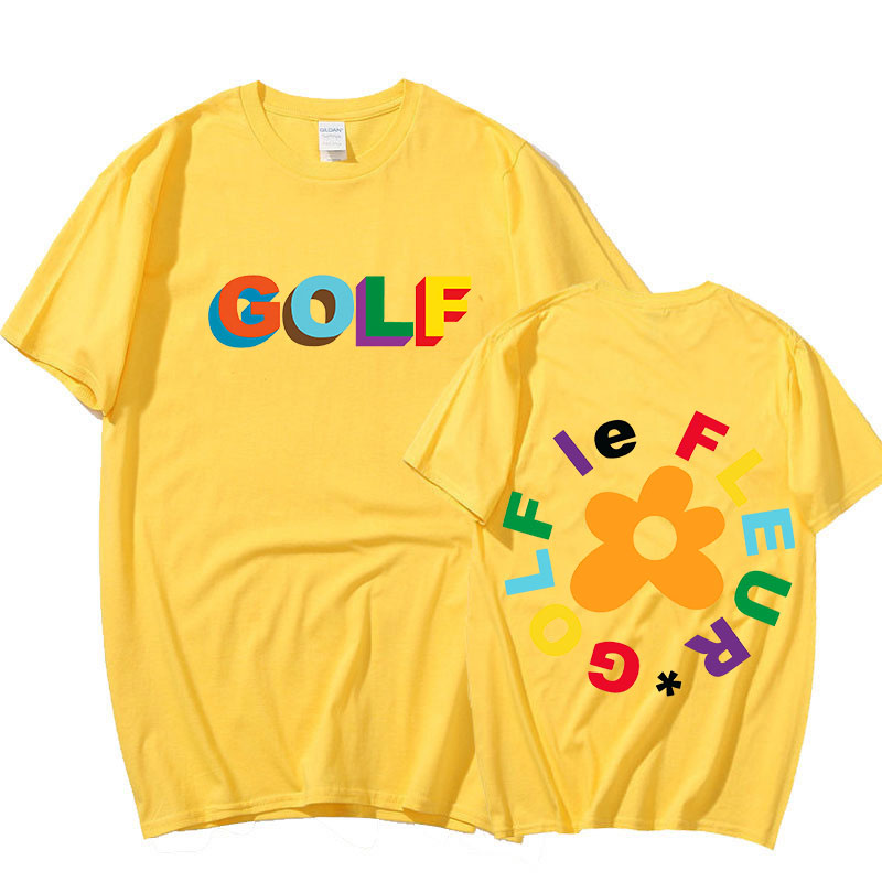 Double Sided Print Golf Wang Le Fleur Flower Vote Igor Tyler The Creator Skate T-shirt Cotton Men Casual Tshirt Swag T-shirt Men